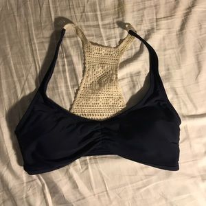 Navy Blue Crochet Bikini top